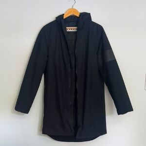 Loreak Mendian Men's XS Black Streetwear Rain Trench Jacket